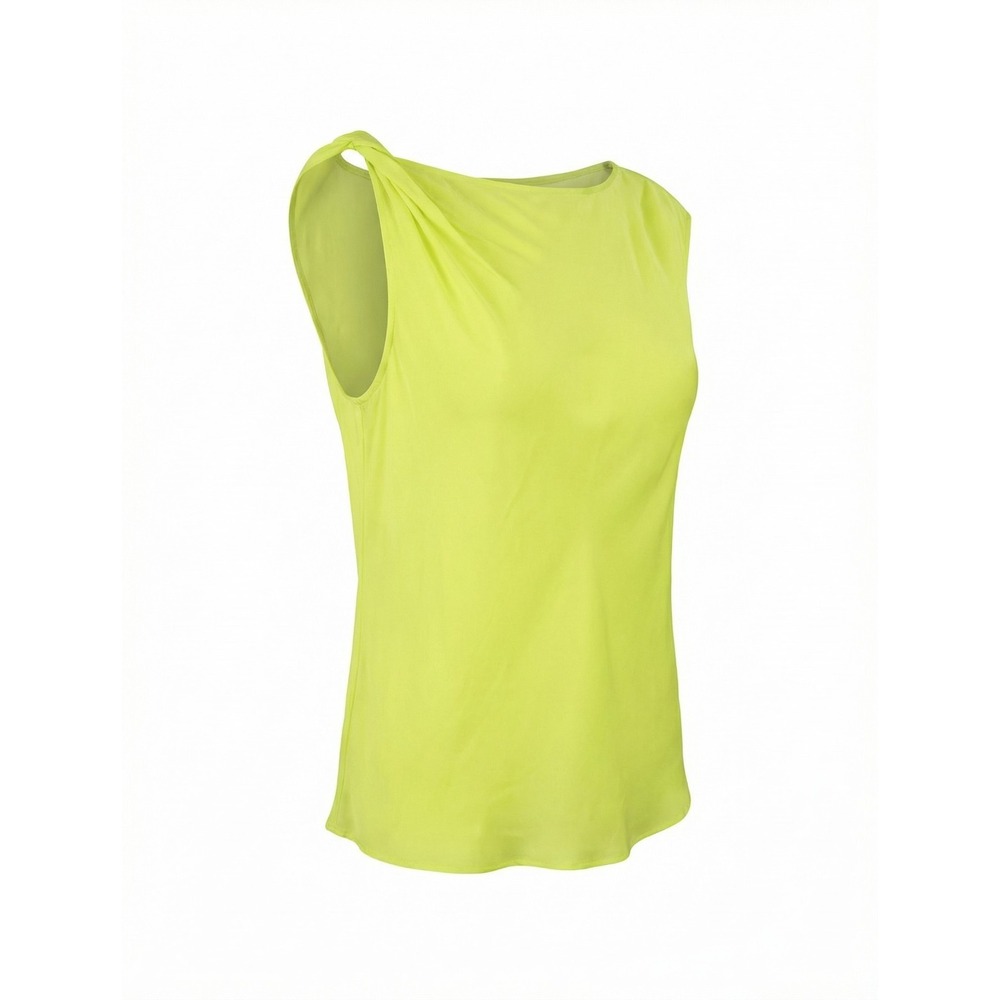 Vince Camuto Sleeveless Blouse Size Medium Neon Lime Green NWT Office Workwear